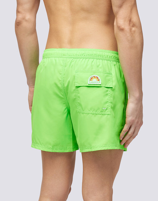 SHORT SWIMSHORTS WITH ELASTIC WAIST IN REPREVE® RECYCLED POLYESTER
