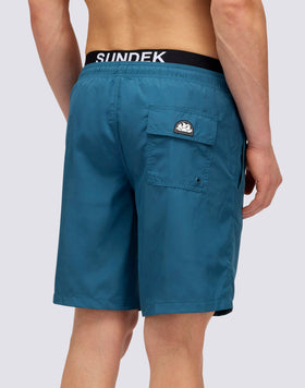 TRAJE DE BAÑO LARGO CINTURA ELÁSTICA CON LOGO LIGHT POLY