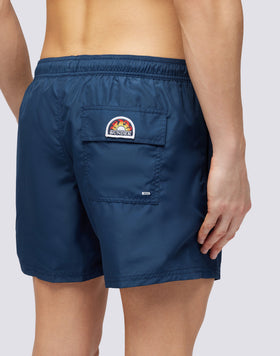 SHORT DE BAIN COURT À TAILLE ÉLASTIQUE EN POLYESTER RECYCLÉ REPREVE®