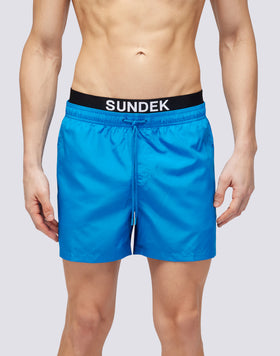 MAILLOT DE BAIN COURT TAILLE ÉLASTIQUÉE POLY LÉGER