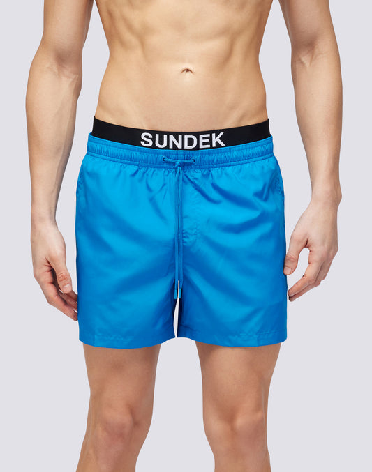 MAILLOT DE BAIN COURT TAILLE ÉLASTIQUÉE POLY LÉGER