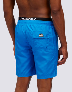 COSTUME DA BAGNO LUNGO VITA ELASTICATA LIGHT POLY CON ELASTICO LOGO