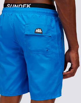 COSTUME DA BAGNO LUNGO VITA ELASTICATA LIGHT POLY CON ELASTICO LOGO