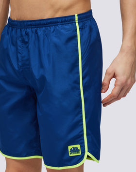 LIGHT POLY LONG SWIM SHORTS WITH AN ELASTICATED WAISTBAND