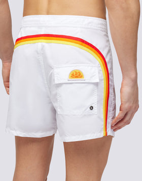 MAILLOT DE BAIN COURT À TAILLE FIXE ICONIC EN TAFFETÀ MODÈLE VINTAGE