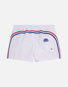 SHORT SWIM SHORTS WITH AN ELASTICATED WAISTBAND ICONIC TAFFETA
