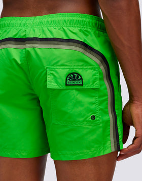 SHORT SWIMSHORTS ELASTIC WAIST ICONIC TAFFETA DARK RAINBOW