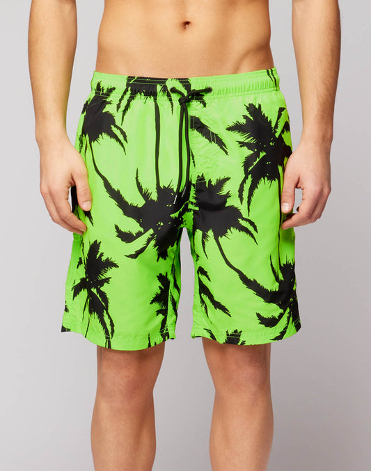 LONG ELASTICATED WAIST MULTIPALM PRINT BOARDSHORT