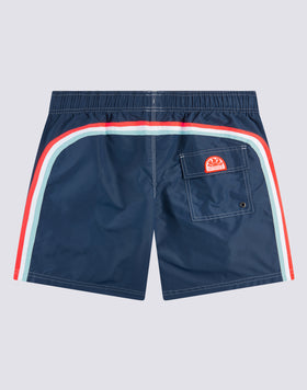ICONIC TAFFETA STRETCH WAIST MID-LENGTH SWIM SHORTS