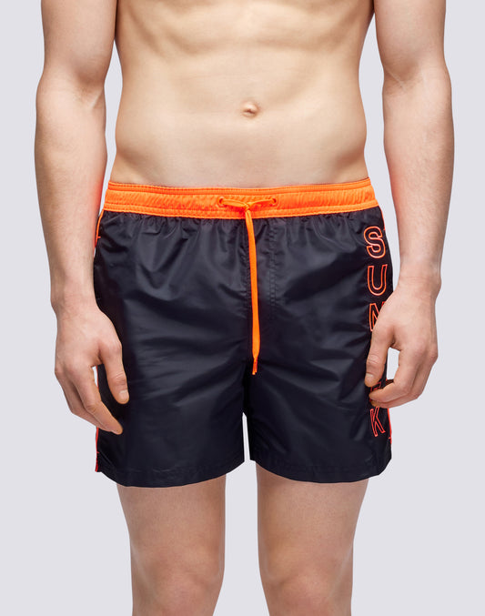 ICONIC TAFFETA SHORT SWIMSHORTS WITH CONTRAST PIPING