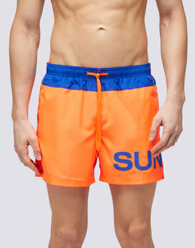 MAILLOT DE BAIN COURT EN POLY LÉGER À TAILLE ÉLASTIQUE