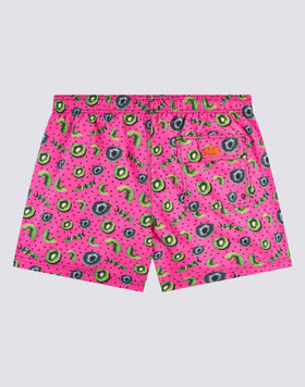 SHORT DE BAIN COURT À TAILLE ÉLASTIQUE OU IMPRIMÉ KIWI BOOST