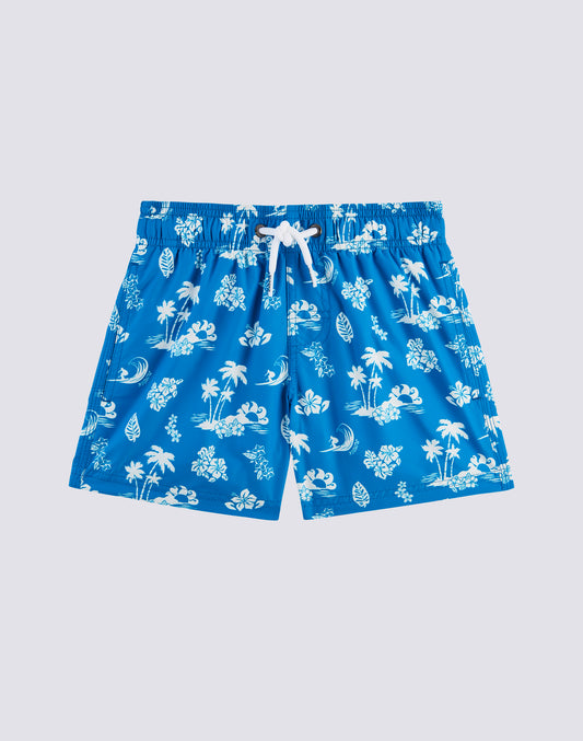COSTUME DA BAGNO BAMBINO CORTO VITA ELASTICATA CON STAMPA KAILUA BIT