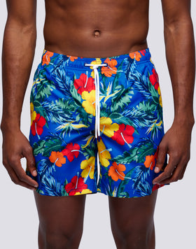 REPREVE® ELASTICATED WAIST MEDIUM SWIMSHORTS WITH MASTERPIECE PRINT