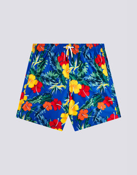 REPREVE® ELASTICATED WAIST MEDIUM SWIMSHORTS WITH MASTERPIECE PRINT