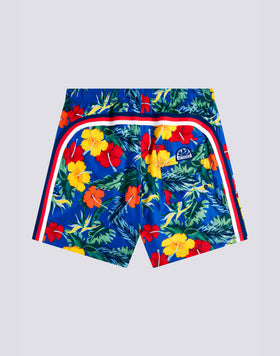 REPREVE® ELASTICATED WAIST MEDIUM SWIMSHORTS WITH MASTERPIECE PRINT