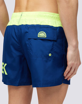 MAILLOT DE BAIN COURT EN POLY LÉGER À TAILLE ÉLASTIQUE