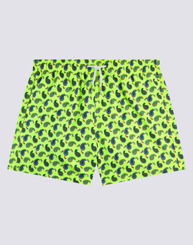 SHORT DE BAIN COURT À TAILLE ÉLASTIQUE OU IMPRIMÉ CRAZY PAISLEY