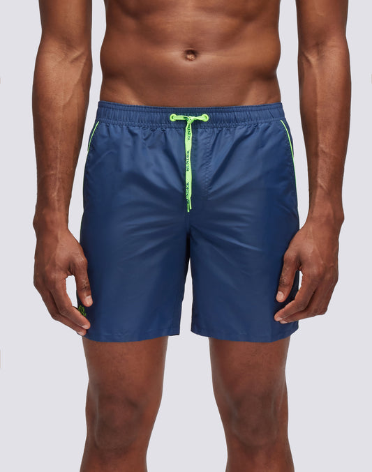 SHORT DE BAIN MI-LONG TAILLE ÉLASTIQUE TAFFETA ICONIQUE