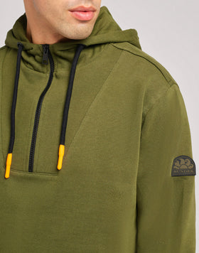 SUDADERA CON CAPUCHA Y CREMALLERA 3/4