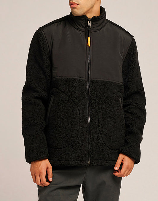 BONDED TEDDY JACKET WITH COLLAR