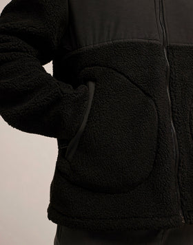 BONDED TEDDY JACKET WITH COLLAR