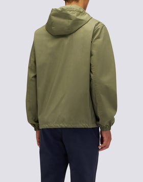 VESTE COURTE À CAPUCHE POUR HOMME EN TISSU CONTRE-COLLAGE