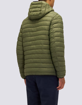 PIUMINO CORTO DA UOMO 100 GRAMMI CON CAPPUCCIO