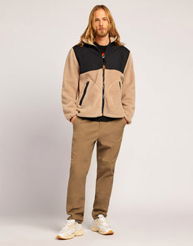 BONDED TEDDY JACKET WITH COLLAR