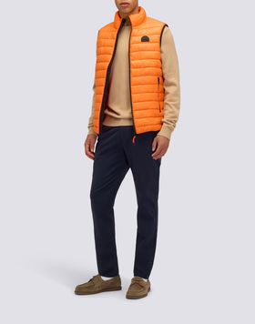MEN'S PADDED VEST WITH STANDING COLLAR