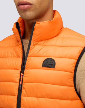 MEN'S PADDED VEST WITH STANDING COLLAR