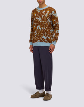 PULL COL ROND POUR HOMME AVEC GRAPHIQUES ALL-OVER