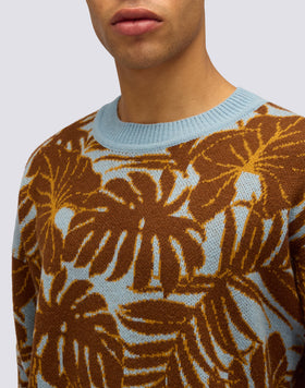 PULL COL ROND POUR HOMME AVEC GRAPHIQUES ALL-OVER
