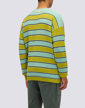MAGLIONE UOMO A GIROCOLLO CON MOTIVO MULTIRIGHE