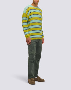 MAGLIONE UOMO A GIROCOLLO CON MOTIVO MULTIRIGHE