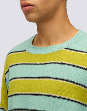 MAGLIONE UOMO A GIROCOLLO CON MOTIVO MULTIRIGHE