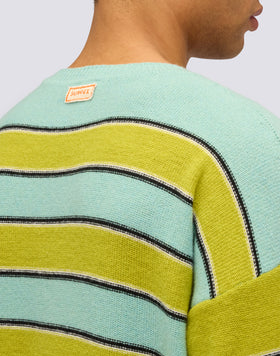 MAGLIONE UOMO A GIROCOLLO CON MOTIVO MULTIRIGHE