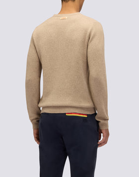 MEN'S CREW NECK SWEATER IN WOOL BLEND