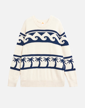 JERSEY EN MEZCLA DE CACHEMIRA CON ESTAMPADO ONDULADO