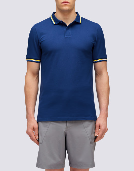 POLO BRICE IN COTONE PIQUET CON DETTAGLI TRICOLOR