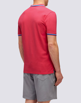 POLO BRICE IN COTONE PIQUET CON DETTAGLI TRICOLOR