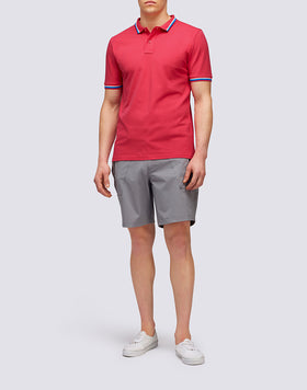 POLO BRICE IN COTONE PIQUET CON DETTAGLI TRICOLOR