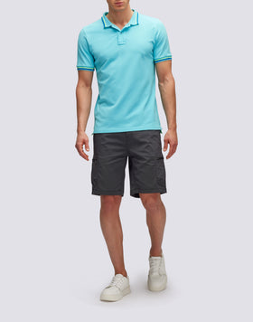 POLO BRICE IN COTONE PIQUET CON DETTAGLI TRICOLOR