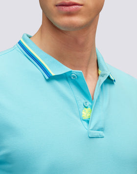 POLO BRICE IN COTONE PIQUET CON DETTAGLI TRICOLOR
