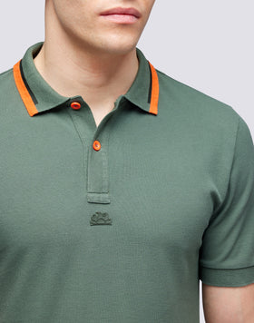 POLO COMBINÉ EN COTON PIQUET