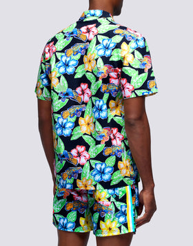 CAMICIA CON STAMPA FLOREALE ALL OVER