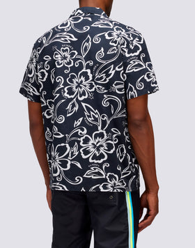 SK23 VINTAGE HIBISCUS PRINT SHIRT