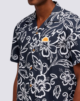 SK23 VINTAGE HIBISCUS PRINT SHIRT