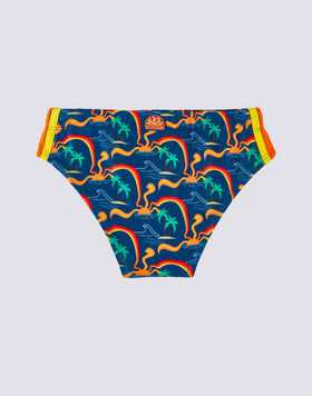 MINI DIWALTER SWIMMING BRIEF WITH RAINBOW SUNSHINE PRINT