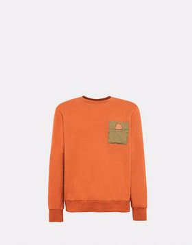 CREW NECK SWEATSHIRT WITH POCKET